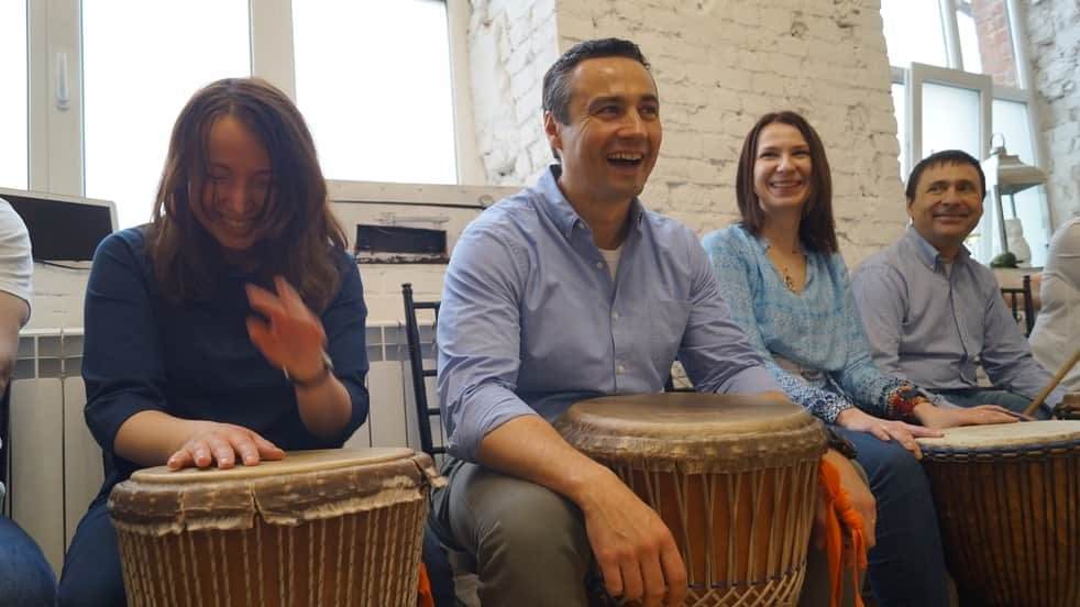 Барабанный тимбилдинг для АгроТерра барабанный тренинг в Москве