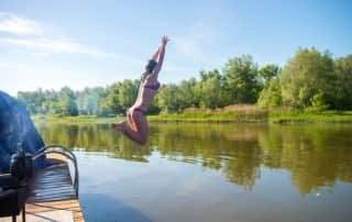 Развлечения на плоту во время сплава