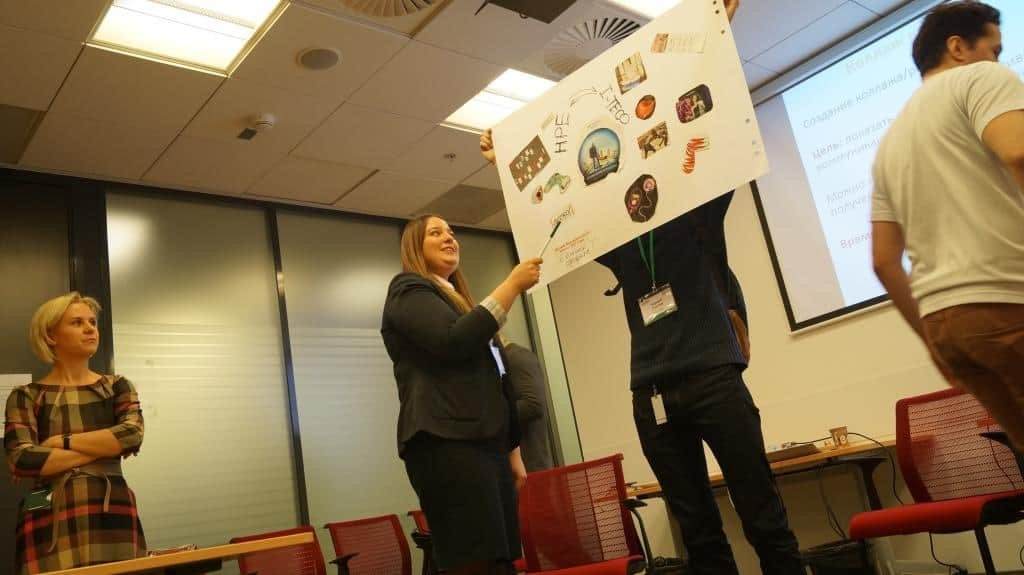 Презентация коллажа. Тимбилдинг в офисе HPE